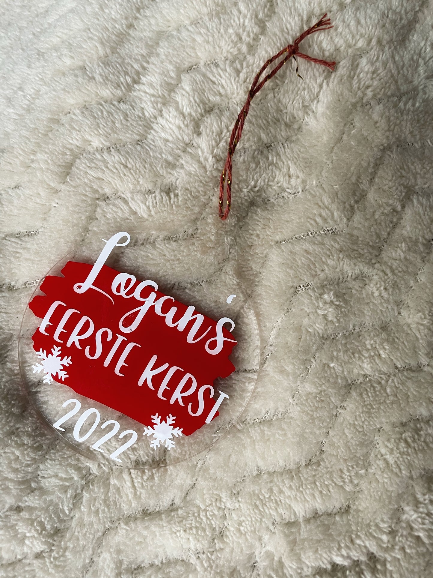 Kerstbal Eerste kerst met naam