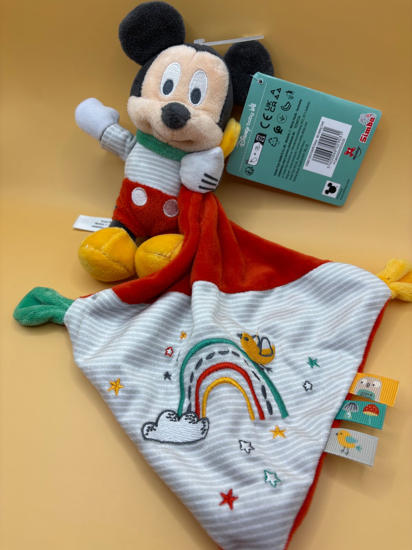 MICKEY - Rainbow - Plush 13 cm + Comforter Mickey mouse