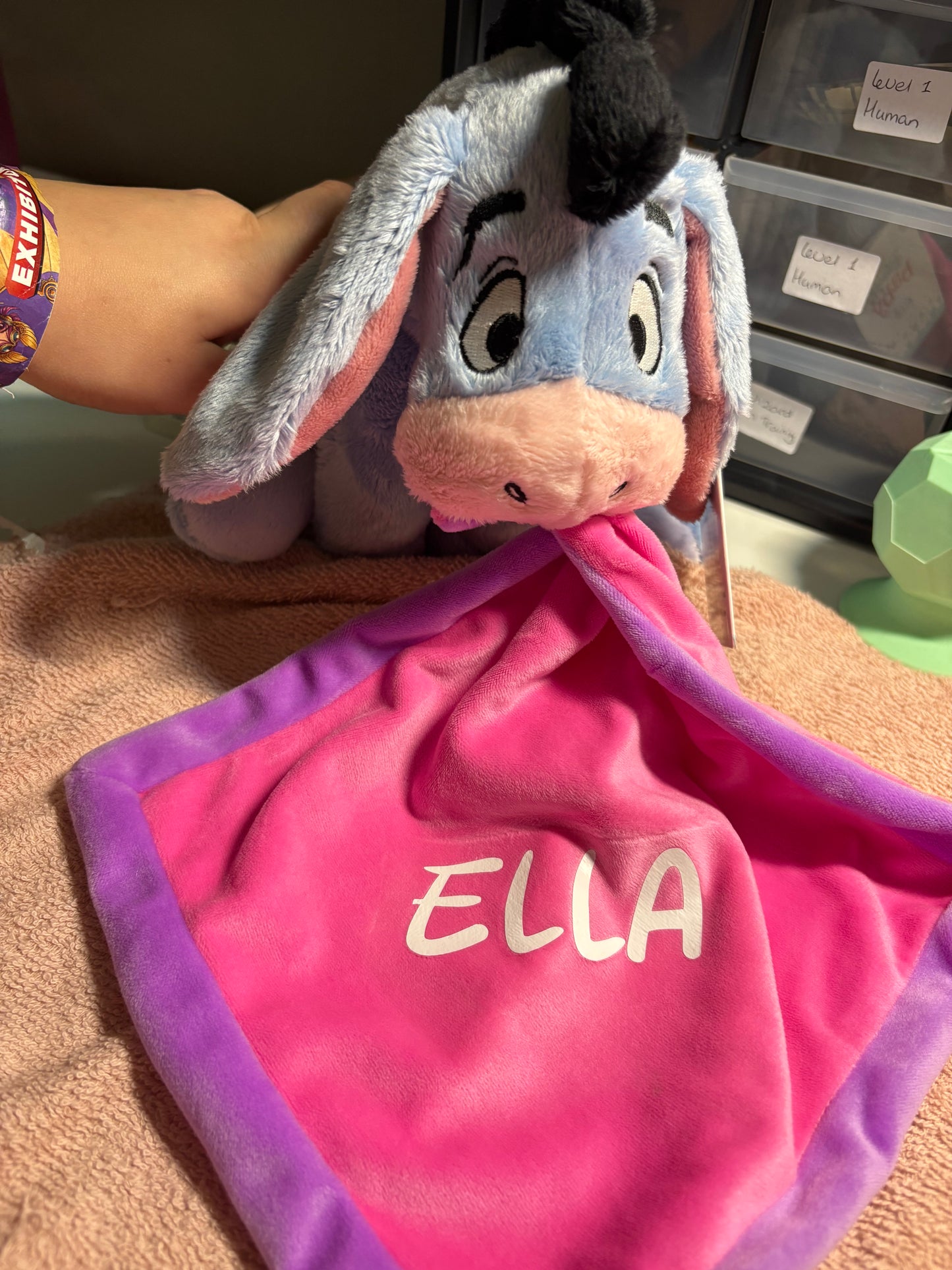 WINNIE THE POOH - Eeyore Plush 15 cm + Comforter