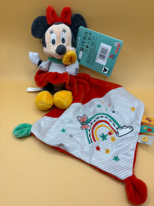 MINNIE - Rainbow - Plush 13 cm + Comforter