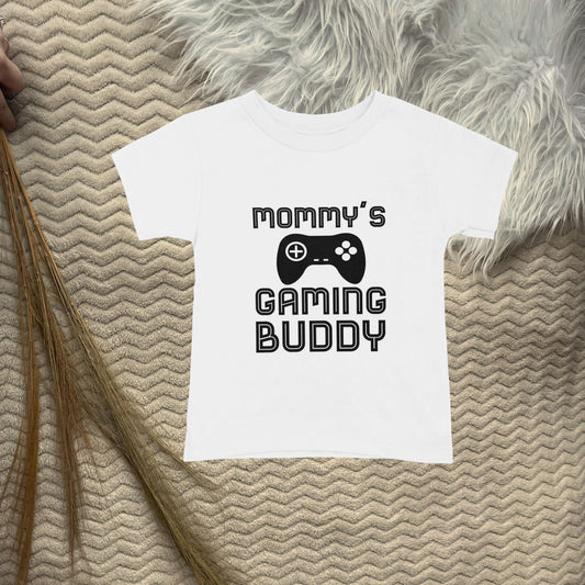 Kinder Shirt Mommy's gaming buddy