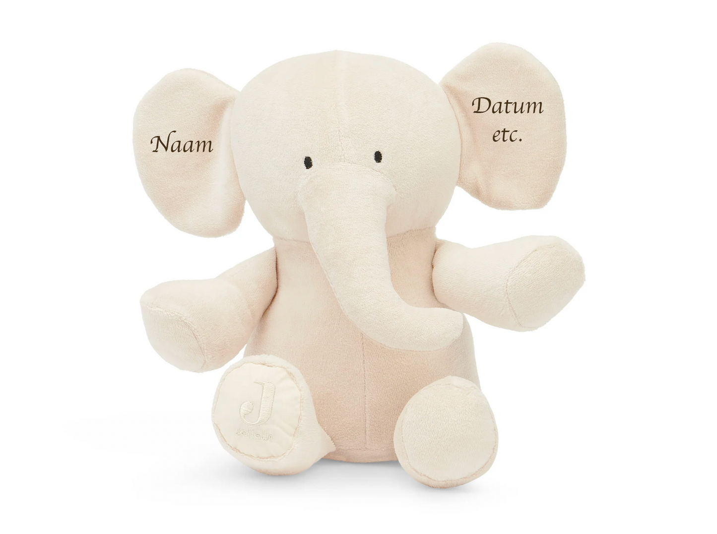 Knuffel Elephant Jollein met naam en datum