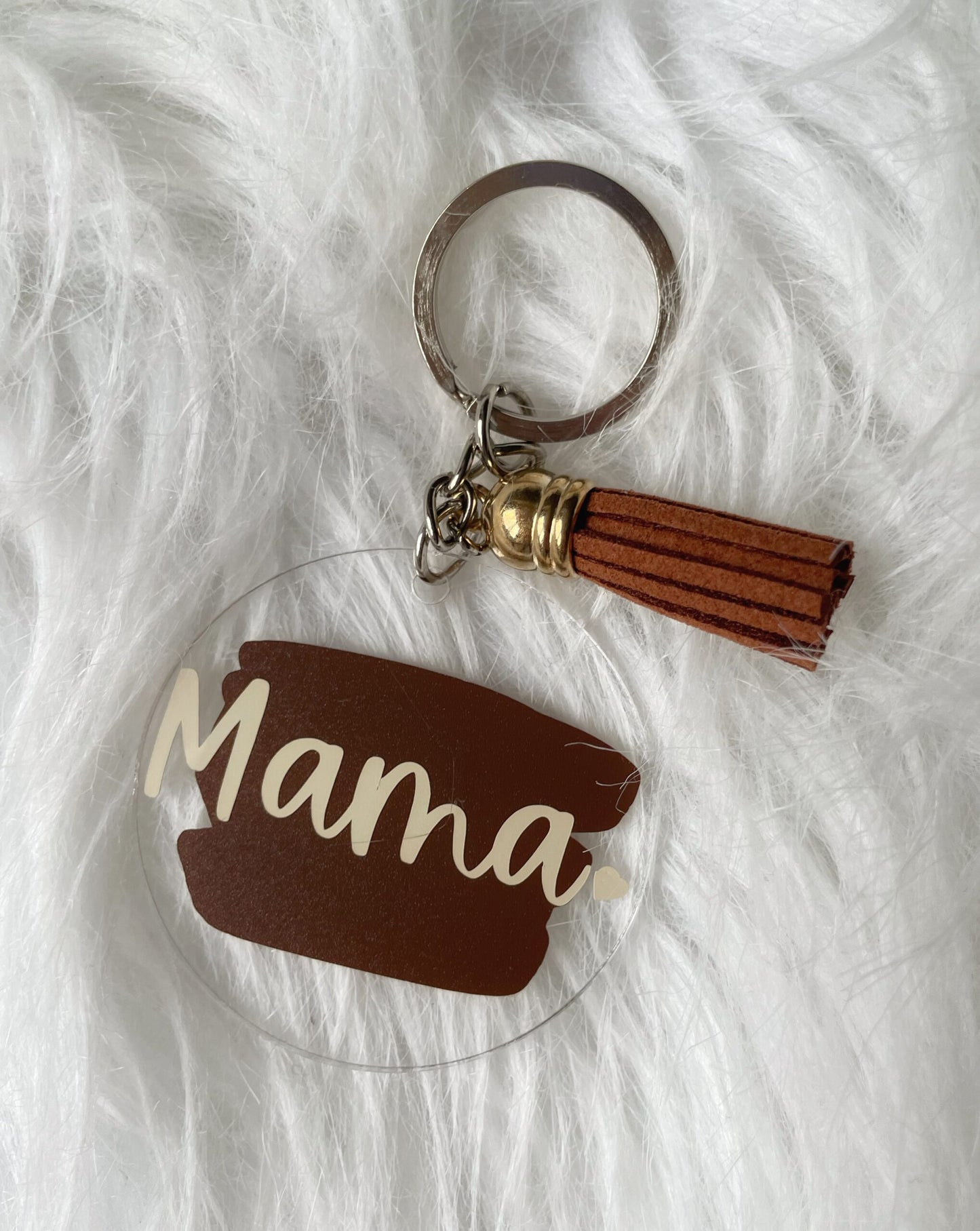 Sleutelhanger "Mama" - Bruin/beige