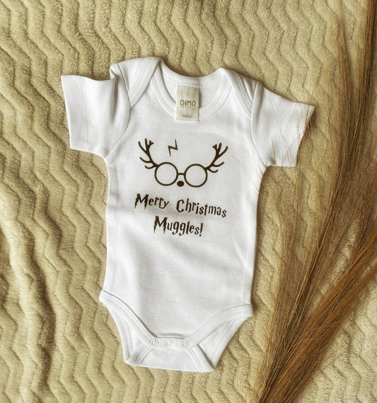 Romper "Merry christmass Muggles!"