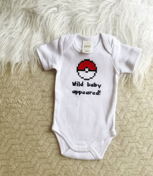 Romper "Wild baby appeared!"